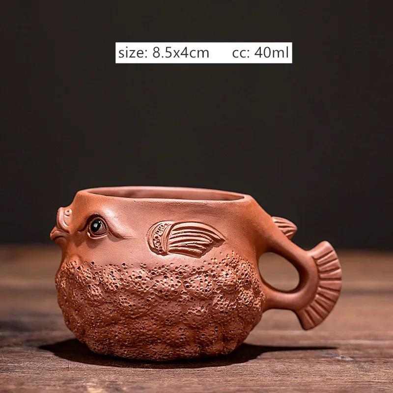 

Creative Purple Clay Teapot Animal Model Beauty Kettle Classic Ball Hole Filter Tea Infuser Chinese Household Tea Sets