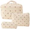 Large Capacity Travel Cosmetic Bag Portable Polyester Cotton Toiletry Bag Multifunctional Storage Pouch for Makeup Toiletries Business Trip