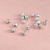S925 Sterling Silver Faceted Diamond-Shaped Spacer Beads for DIY Jewelry and Handwoven Accessories