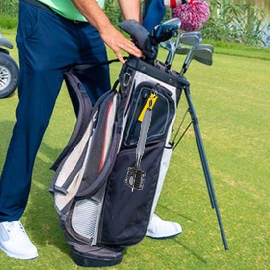 Golfschläger-Reinigungsbürste mit einziehbarem Spike, rutschfestem Griffdesign, bequemer Griff