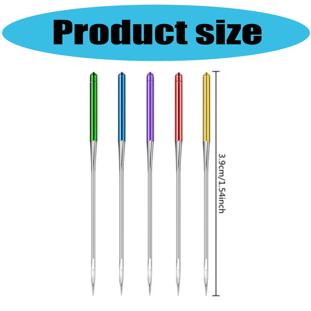 5Pcs Sewing Machine Needle Colorful Stainless Steel Needle Regular Point Machine Needle for Sewing Machine Accessories