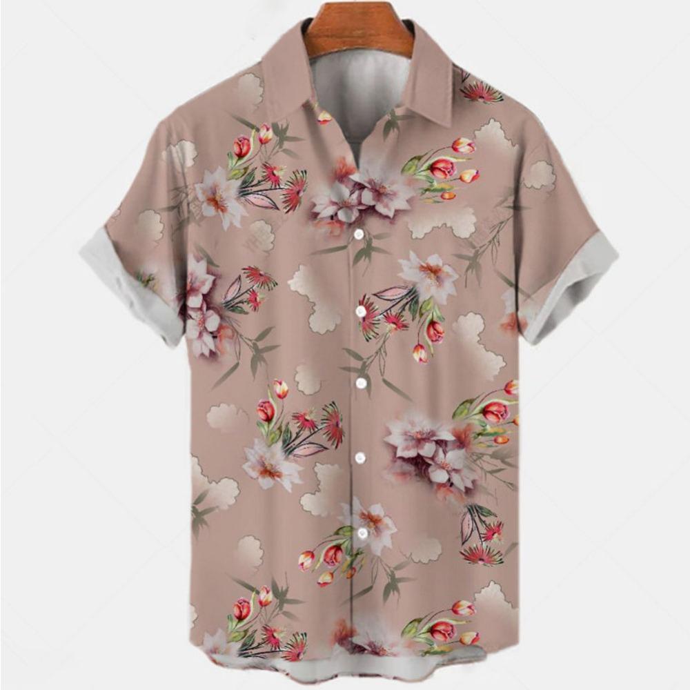 2024 Flower Shirt Hawaiian Men Clothes Loose Breathable Men's Shirts Summer Male Street Casual Short Sleeve Tops 5xl