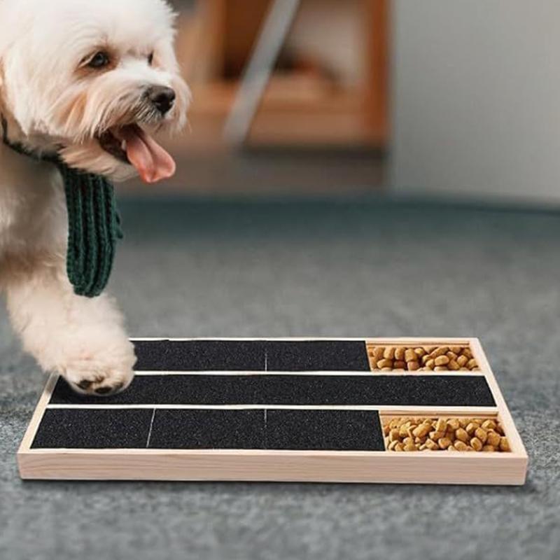 Flexible Canine Grooming Scratcher Board From Sustainable Wood assists Tooth Health 35x25cm