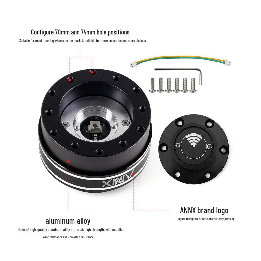 

Aluminum Racing Steering Wheel Quick Release Adapter with Ball Bearing No