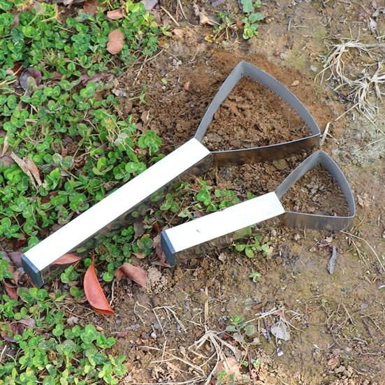 Hand Weeder Tool Stainless Steel Triangular Head Weeding Tool Manual Weed Remover Portable Garden Tool for Easy Weeding Soil Loosening