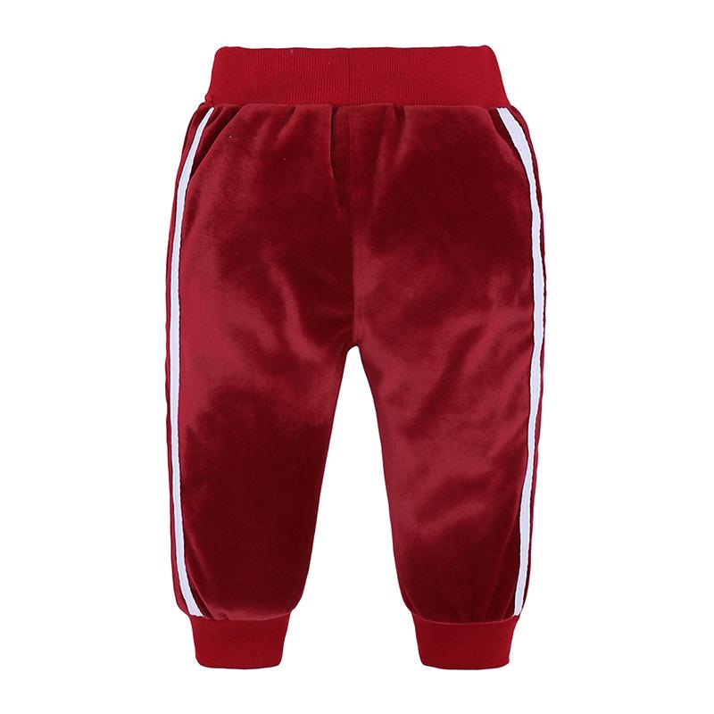 Boys Girls Golden Velvet Clothes Sets Children Sweatshirt + Sweatpants Hooded Tracksuit Outfits Kid Clothing 80-170 Fashion Sport Suit