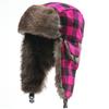 Trapper Russian Plaid Pilot Caps Fur Ear Muff Hats Men Hats Korean Beanies Hats Earflap Caps