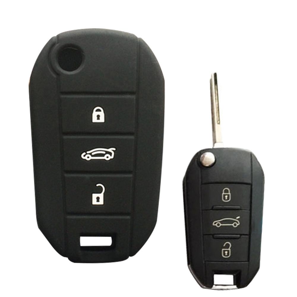 Silicone Car Key Case Fob For Opel Corsa D F A E Grandland X Crossland Combo Cap For Citroen C4 Cactus C5 Aircross Berlingo fob