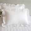 European Princess Pillow Cover Cushion Ruffle Pillow Sham Decorative Cotton Pillowcases with Invisible Zipper