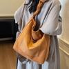 Casual Large-capacity Retro Pleated Armpit Bag, New Versatile Commuter Class Tote Bag, Fashionable Shoulder Messenger Bag