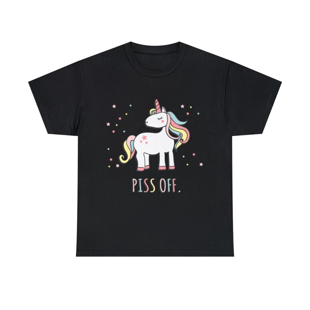 Piss Off Sarcastic Unicorn Graphic Tee Shirt, S-5XL