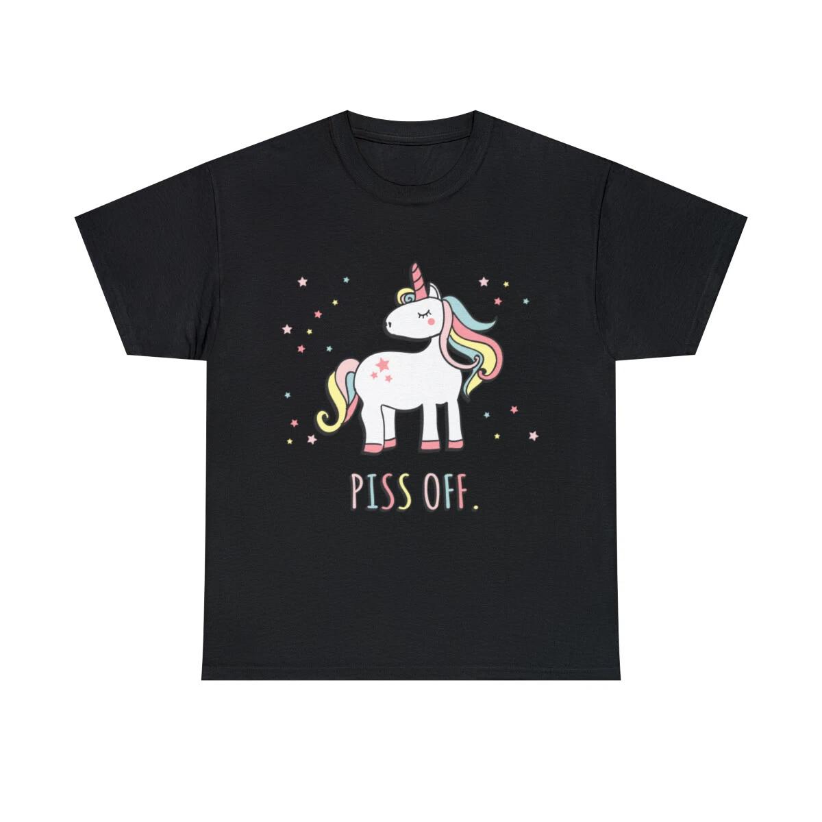 Piss Off Sarcastic Unicorn Graphic Tee Shirt, S-5XL 3XL