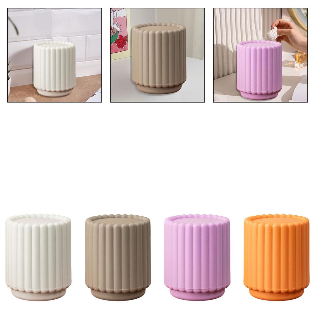 Small Press Top Desktop Trash Can Accessories Tabletop Garbage Can