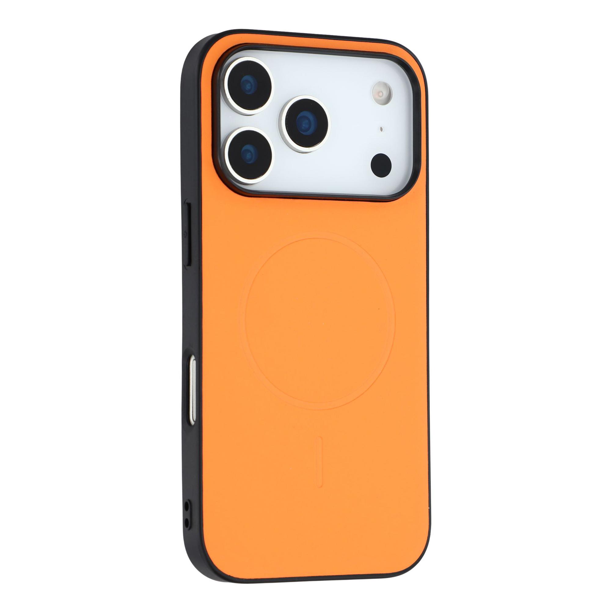 

X-LEVEL Для iPhone 17 Pro Чохол Сумісний з MagSafe PC+TPU+PU Задня кришка для телефону Orange