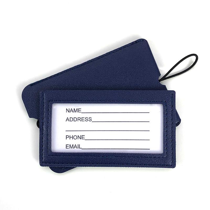 1PCS Fashion Pu Leather Luggage Tags Travel Accessories for Bags Portable Luggage Tag Simple Style for Girls Boys Card Cover