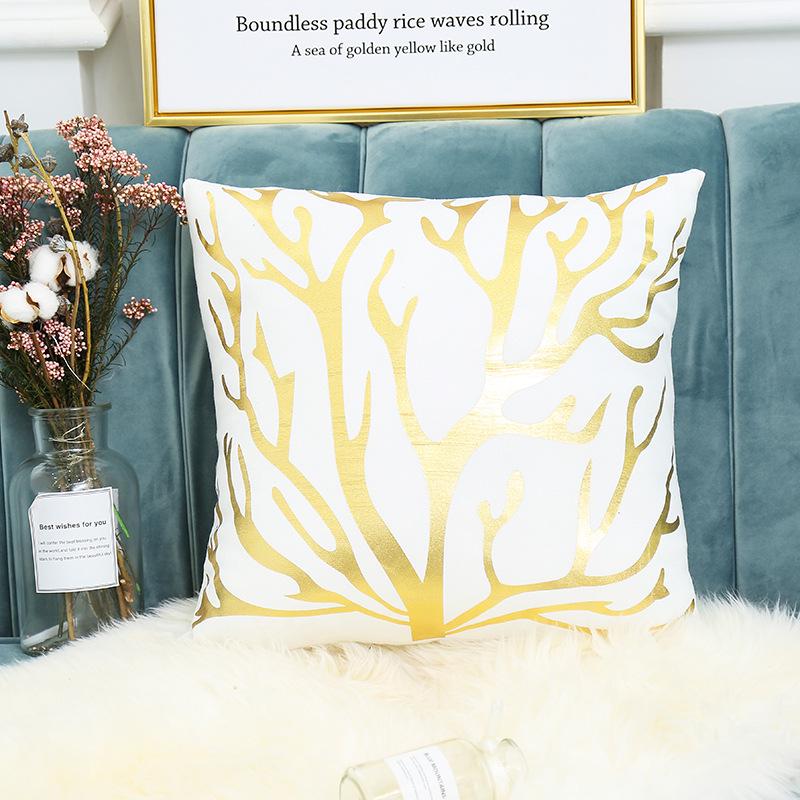 Hot Stamping Pillowcase Home European Classical Print Sofa Cushion Cover Cushion Cover