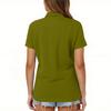 Women's Fashion Casual Lapel Short Sleeve Color Shirt Women's Button Up Tops