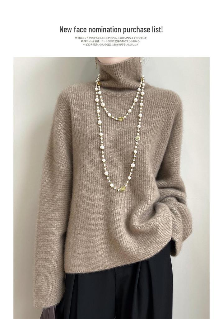Autumn/Winter High Neck Loose Wool Sweater for Women, 2026 Style