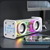 Transparent Mecha Speakers Bluetooth 5.0 Wireless Double Bass Diaphragm Subwoofer Music TWS RGB Light Mini Party Loudspeaker