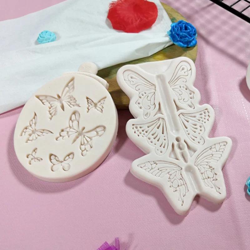 Butterflies Fondant Decoration Mold Cake Chocolate Decoration Mold Diy Baking  Silicone Molds for Baking