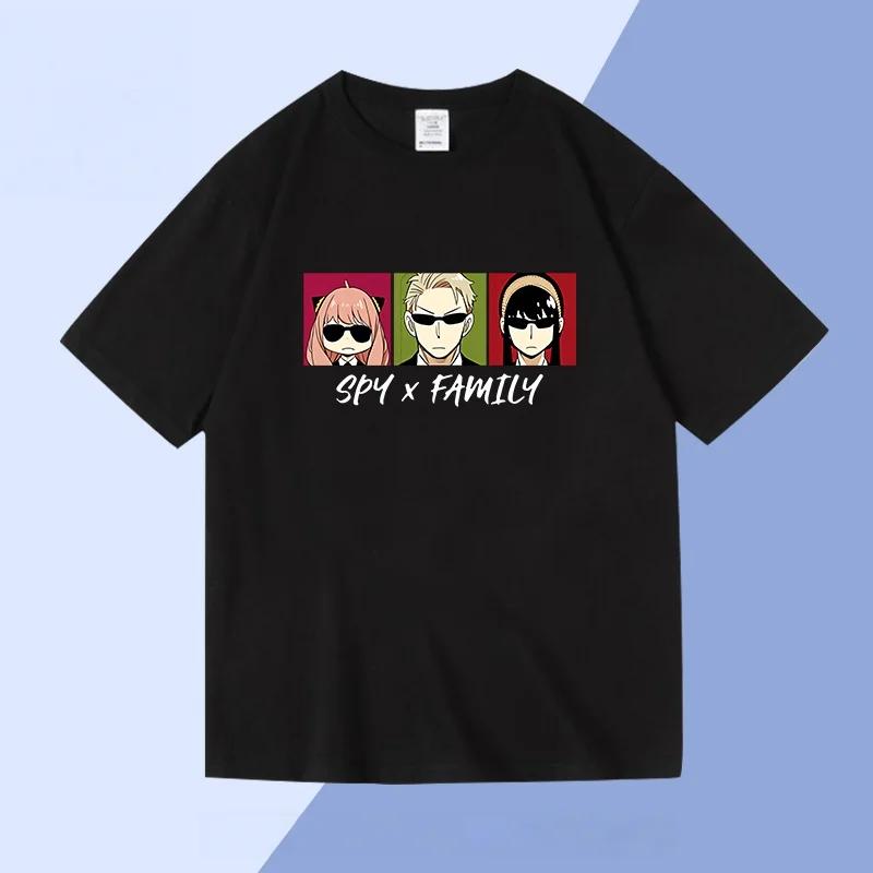 Spy X Family Collaboration Men's and Women's Cotton T-shirts Anime Themed Children's Clothing, Casual Home T-shirts