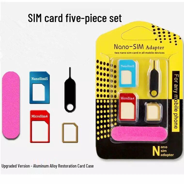 Aluminum Alloy SIM Card Tray Adapter Set: Convert Small To Large Card