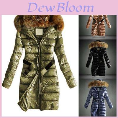 Casaco Puffer Longo Quente com Capuz para Mulheres Inverno Casual Pele Sintética