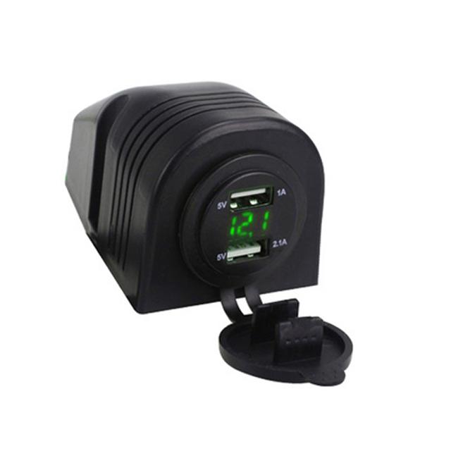 

Водонепроницаемый двойной USB 3.1A вольтметр автомобильное зарядное устройство пылезащитное с основанием для палатки для автомобиля грузовик мотоцикл лодка квадроцикл аксессуары зелёный