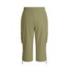 Women’s Drawstring Waist Cargo Capris with Multiple Pockets and Adjustable Hem for Outdoor Activities