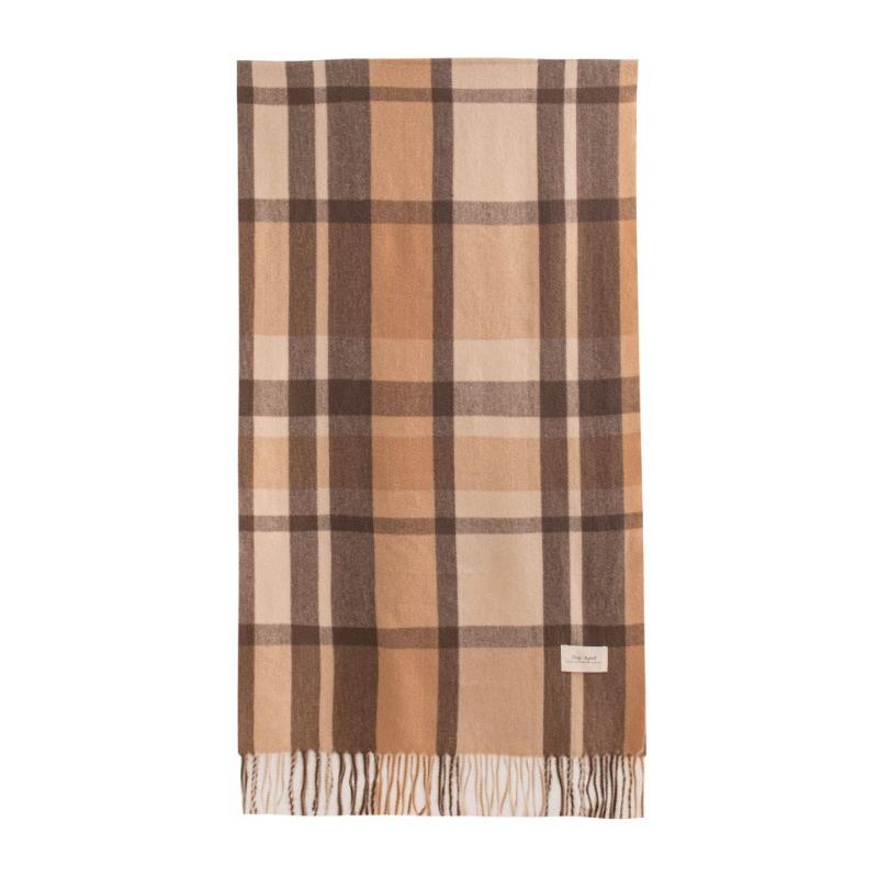 Plaid scarf autumn and winter imitation cashmere shawl warm scarf versatile fringe fashion high-end new style thickened for men and women