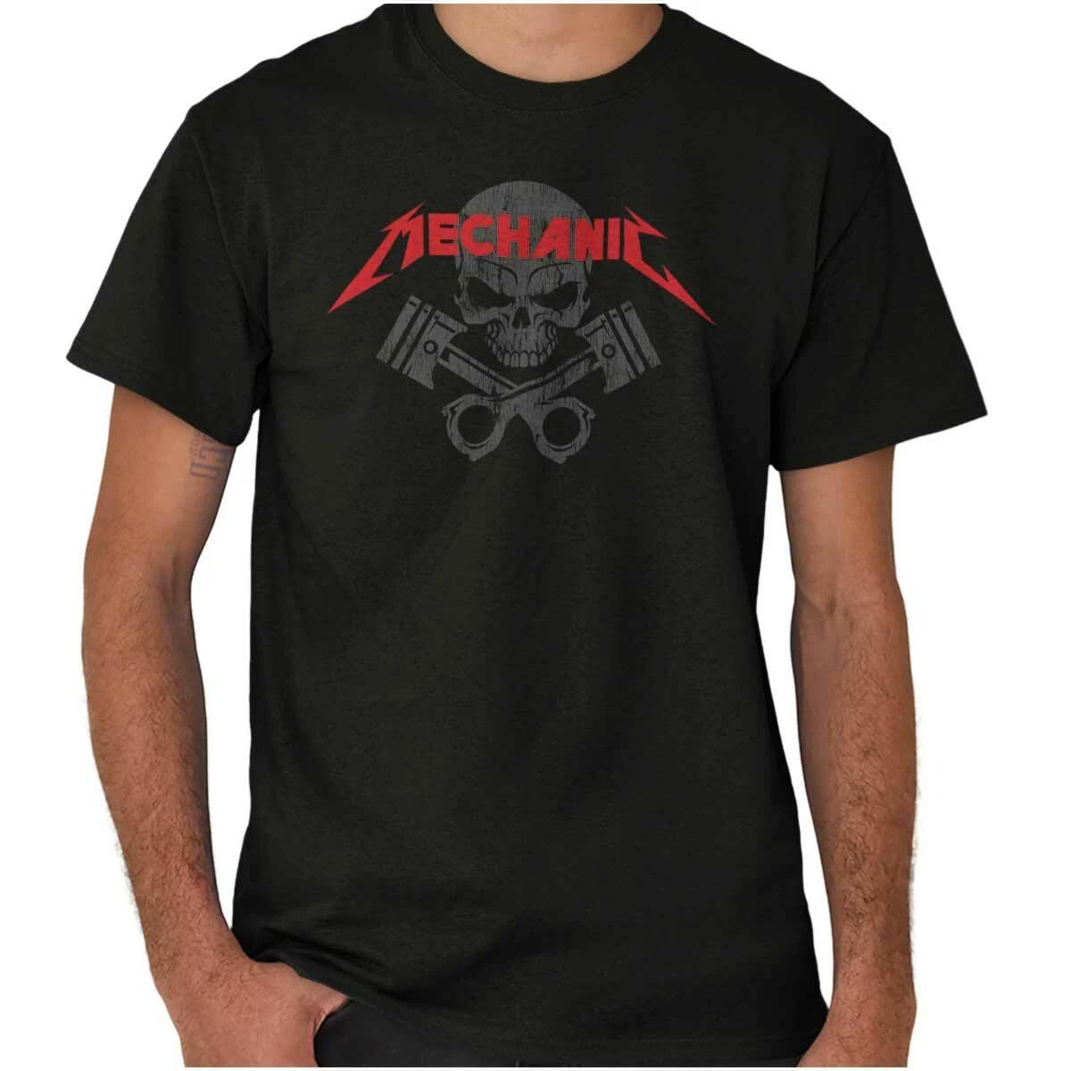 Cool Grunge Mechanic Skull and Cross Bones Womens or Mens Crewneck T Shirt Tee XXL