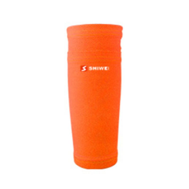 1 Pair Football Shin Guards With Pocket Practical Leg Sleeves Adult Support Sock Nylon Solid Color Shin Protector Soccer Gear