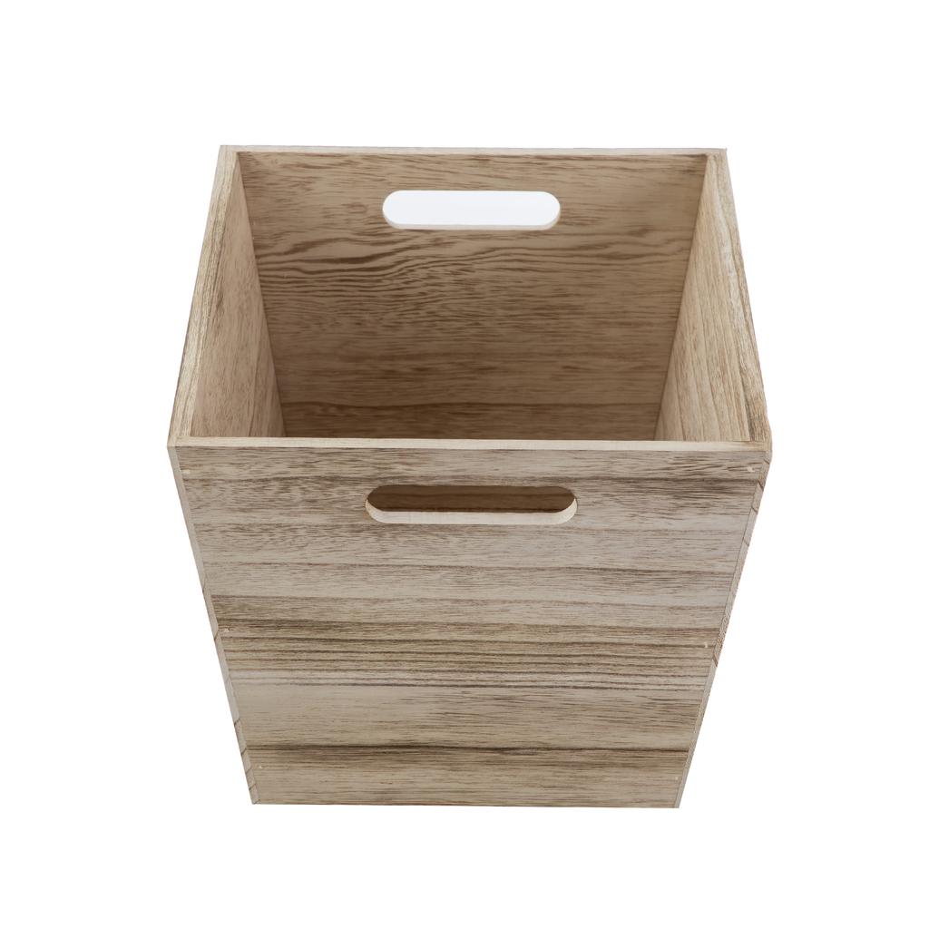 Mittelgroße Aufbewahrungsbox aus Naturholz, 2er-Pack