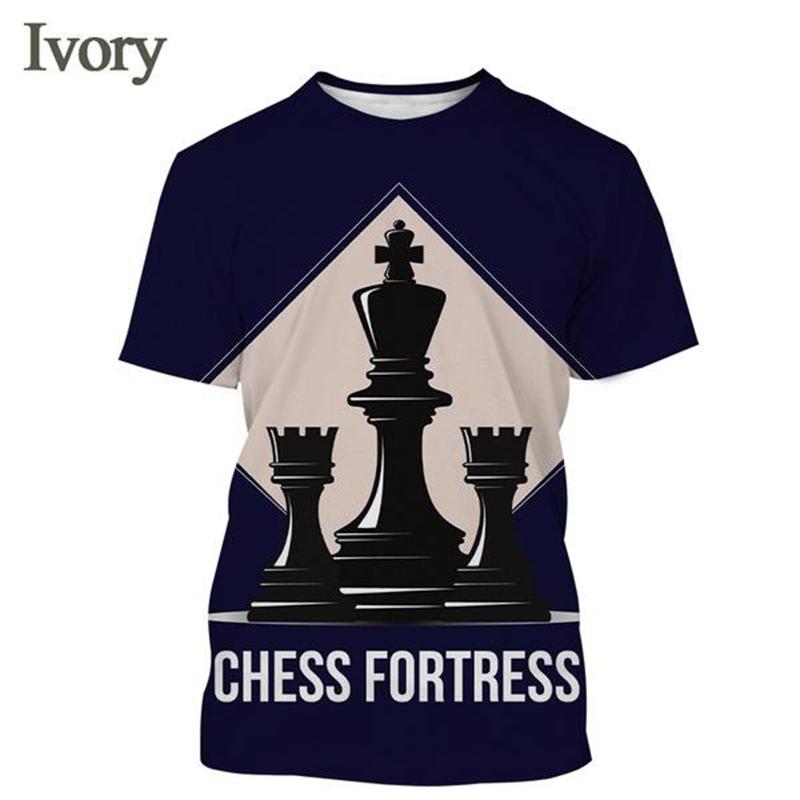 Casual 3D Printed Chess T Shirt Men Women Casual Fashion Short Sleeve Tees Kids Funny Oversized Harajuku Streetwear T-shirt Tops