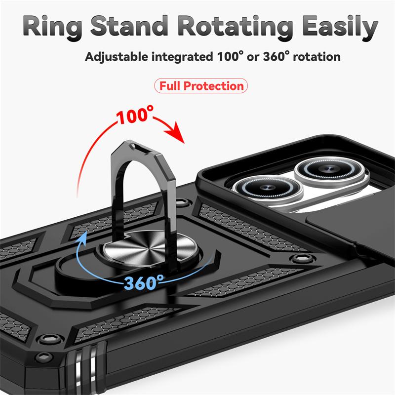 Armor Funda for Xiaomi Poco X8 Pro Max Case Slide Lens Protector Ring Stand Back Cover for Pocco Poko Little Poco X8 X7 Pro Capa