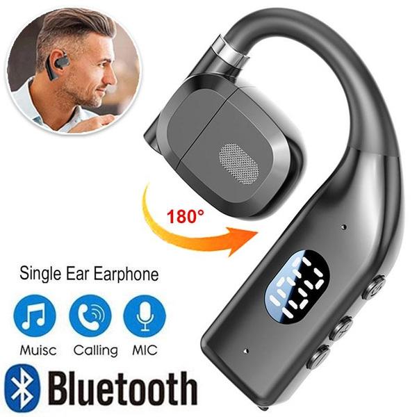 

Беспроводные наушники Bluetooth 5.3 с Sing-Ear Ear Hook, гарнитура, деловые спортивные наушники для бега, наушники с микрофоном чёрный
