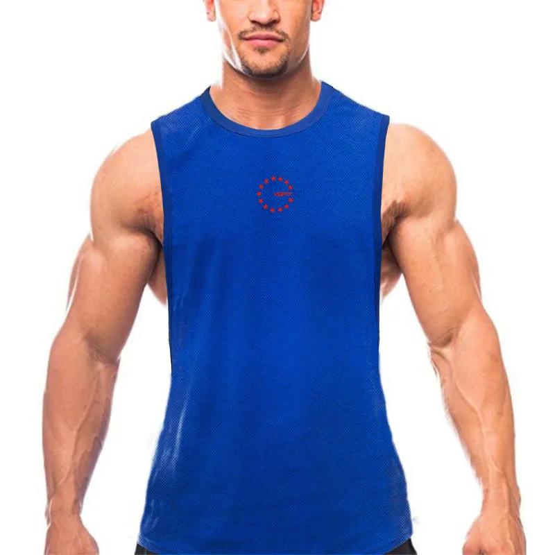 Do The Work  Muscleguys Brand Summer Gym Sports Mesh Quick Dry Fitness Bodybuilsing Workout O-neck Printed Tank Top