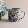 thick top quality 380ml splash-ink enamel mug cup