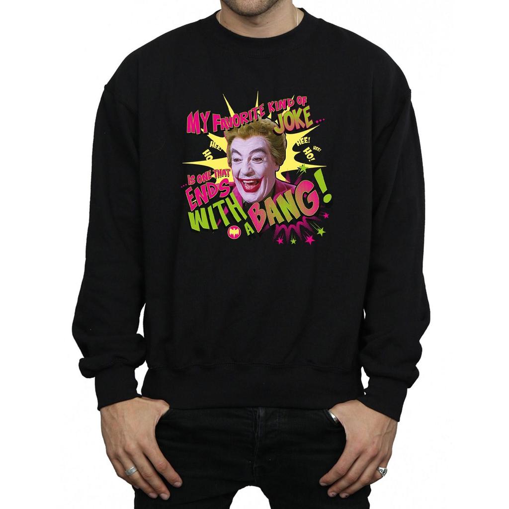 DC Comics Mens Batman TV Series Joker Bang Sweatshirt