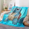 Süße Squirtle-Print Flanelldecke, Hohe Qualität, Bequem für alle Jahreszeiten, Heimdekoration, Wärme und Komfort