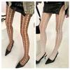Elegant Fishnet Pantyhose High Elasticity Hollowed Textured Lace Tights for Ladies Aesthetic Patterned Mesh Stockings
