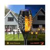 4 Stück 33 LED Solar-Gartenleuchte Multifunktionale Flammen-Wandlampe Wasserdichte Terrassen-Dekoration