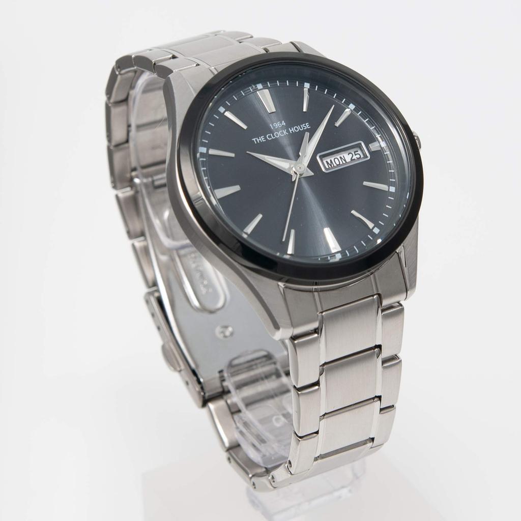 [THE CLOCK HOUSE] THE CLOCK HOUSE Men's Solar Watch, BusinessCasual Style, MBC1005-BK1A