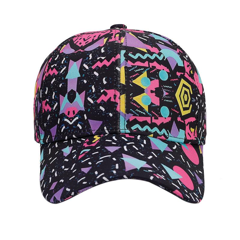 2024 Spring Summer Polyester Print Casquette Baseball Cap Adjustable Outdoor Snapback Hats for Men and Women 16