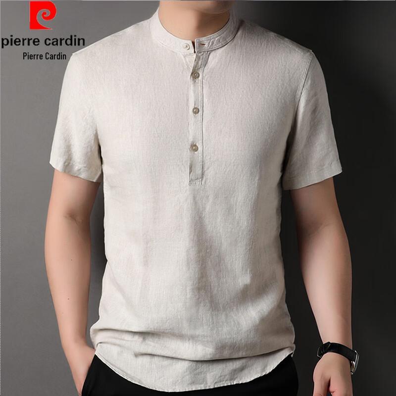 

Pierre Cardin Men s Linen Short Sleeve T-Shirt XL