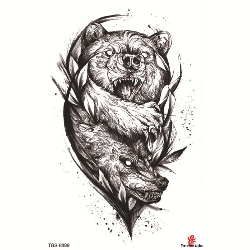 Set mic de tatuaje autocolante totem și simbol impermeabile pentru antebraț