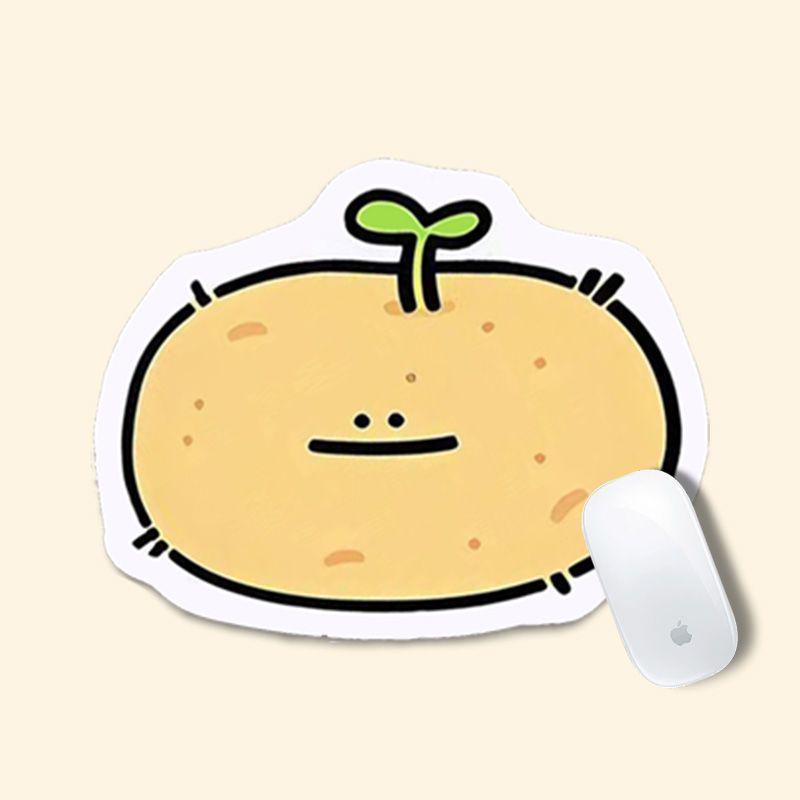 

Cartoon Mouse Pad: Cute Little Potato Design, Non-slip, Small Size, Ideal for Girls Dormitory or Office