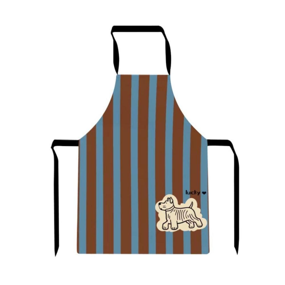 

Dirt Resistant Kitchen Apron Cartoon Design Baking Apron Household Cooking Apron Home Cooking Style A