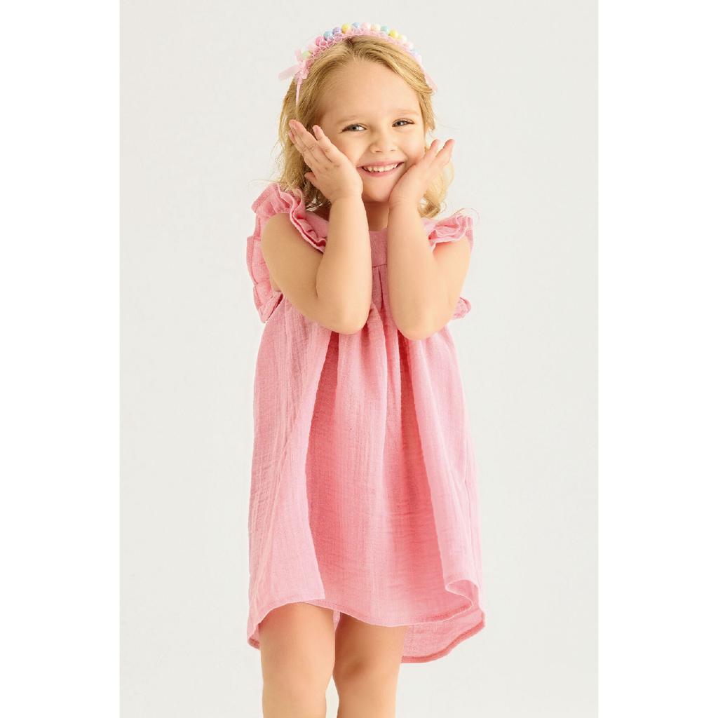 Fata Fata Culoare Roz Rochie Lat Patrat Decolteu