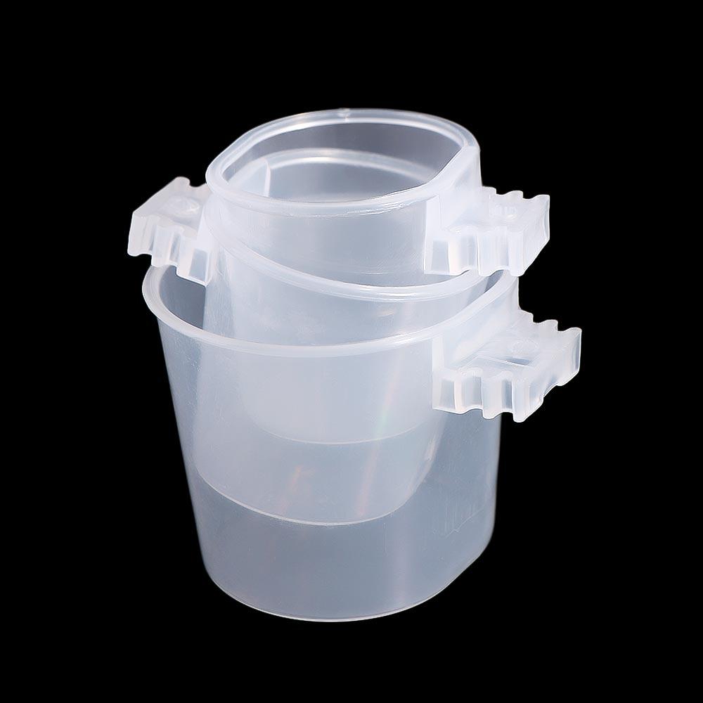 Transparent Bird Feeding Cup Plastic Hanging Parrot Water Feeder Bird Drinker Parrot Water Bowls For Pet Bird Parrots